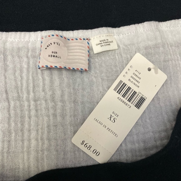 Postmark | black and white layered off shoulder top - Picture 4 of 6